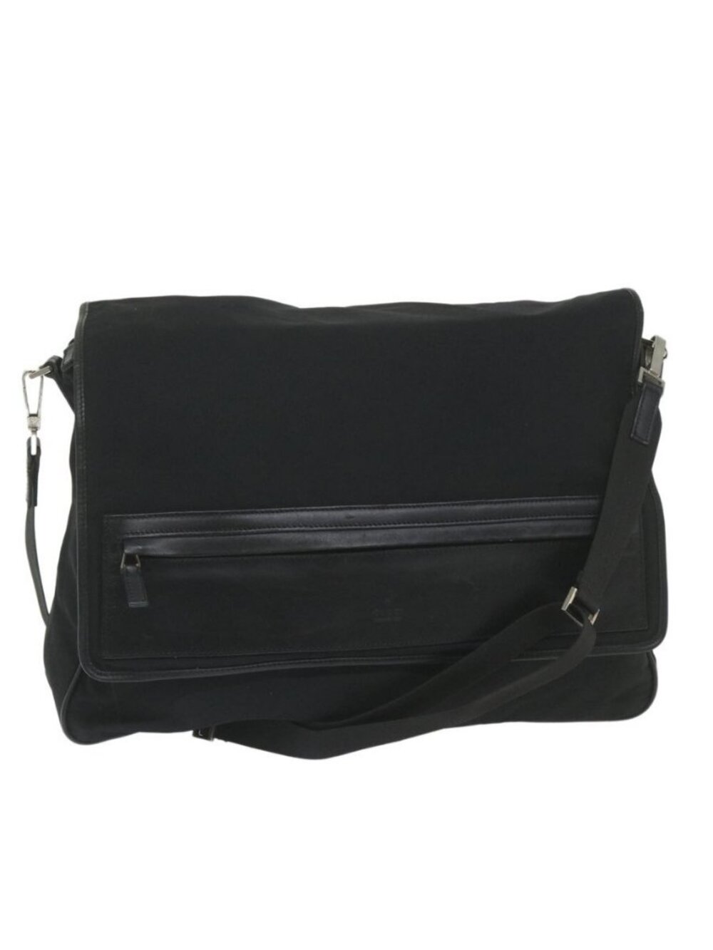 Authentic GUCCI Shoulder Bag Nylon Black 019 0376